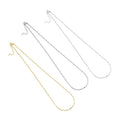 Thin Gold Silver Paperclip Link Chain Adjustable Necklace, Sku#LD488