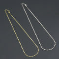 Gold Silver Shinny Disc Link Adjustable Necklace, Sku#LD670