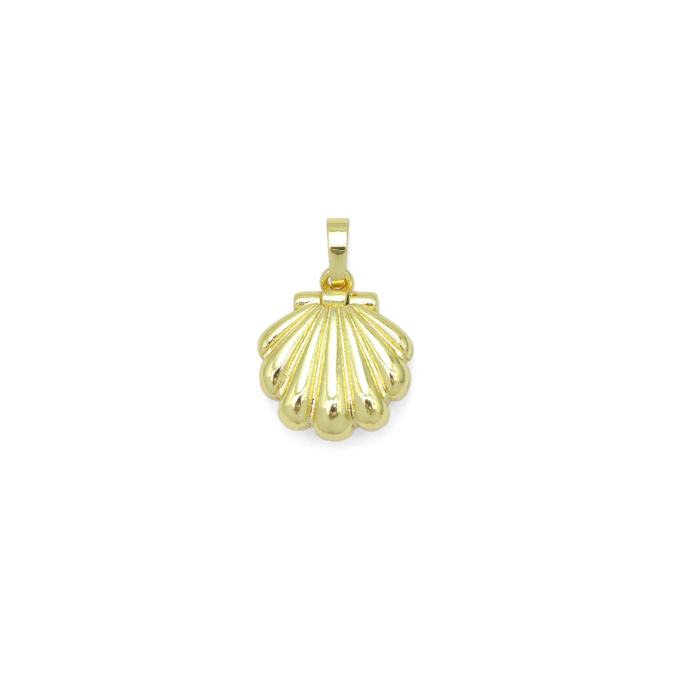 White Pearl Gold Shell Shape charm, Sku#LK1022