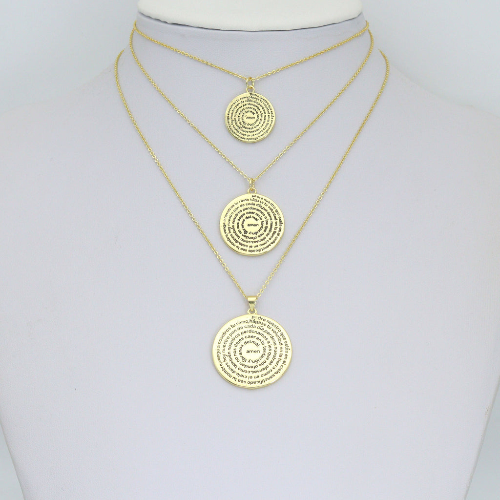 Lord’s Prayer medallion Charm Pendant, Sku#LK1283