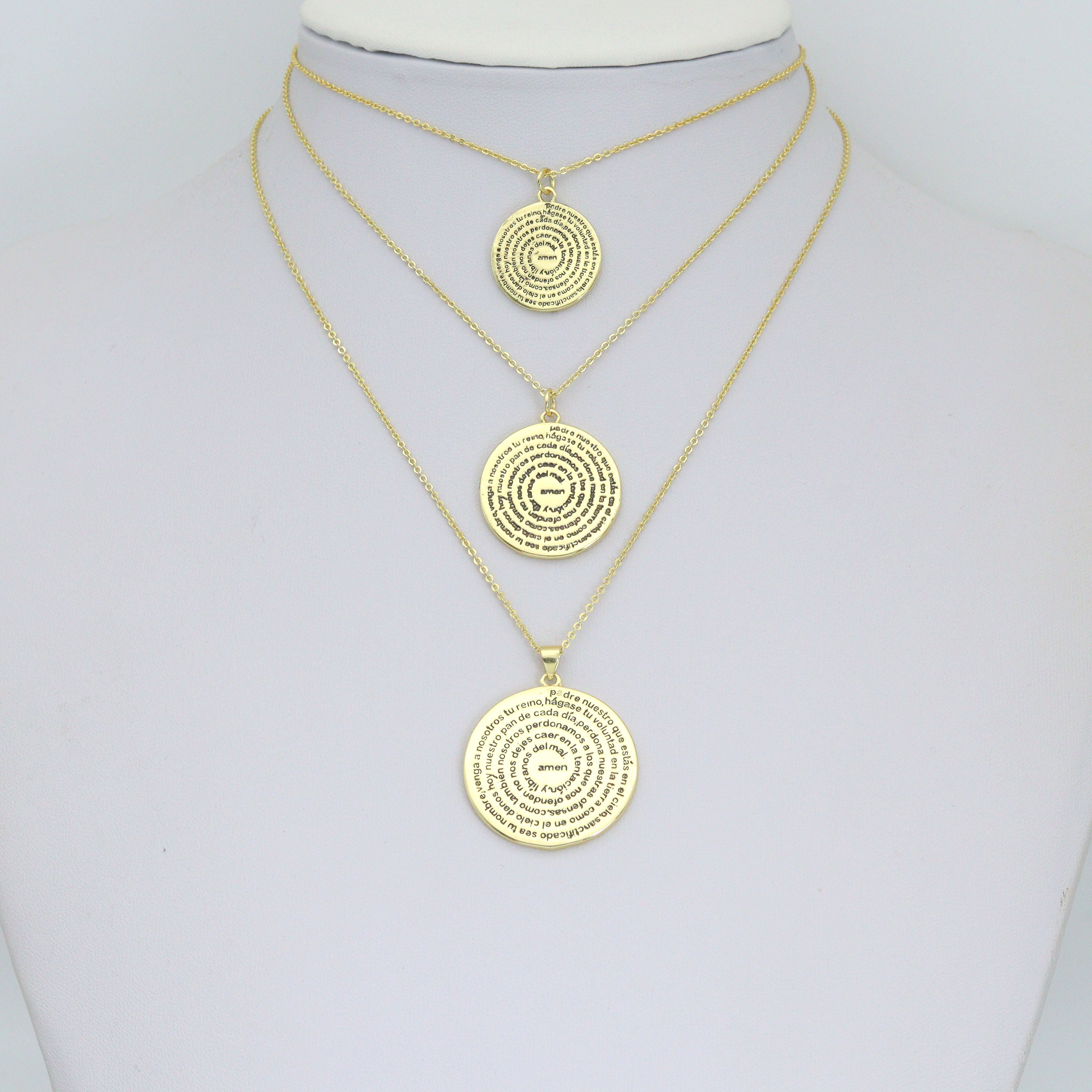Lord’s Prayer medallion Charm Pendant, Sku#LK1283