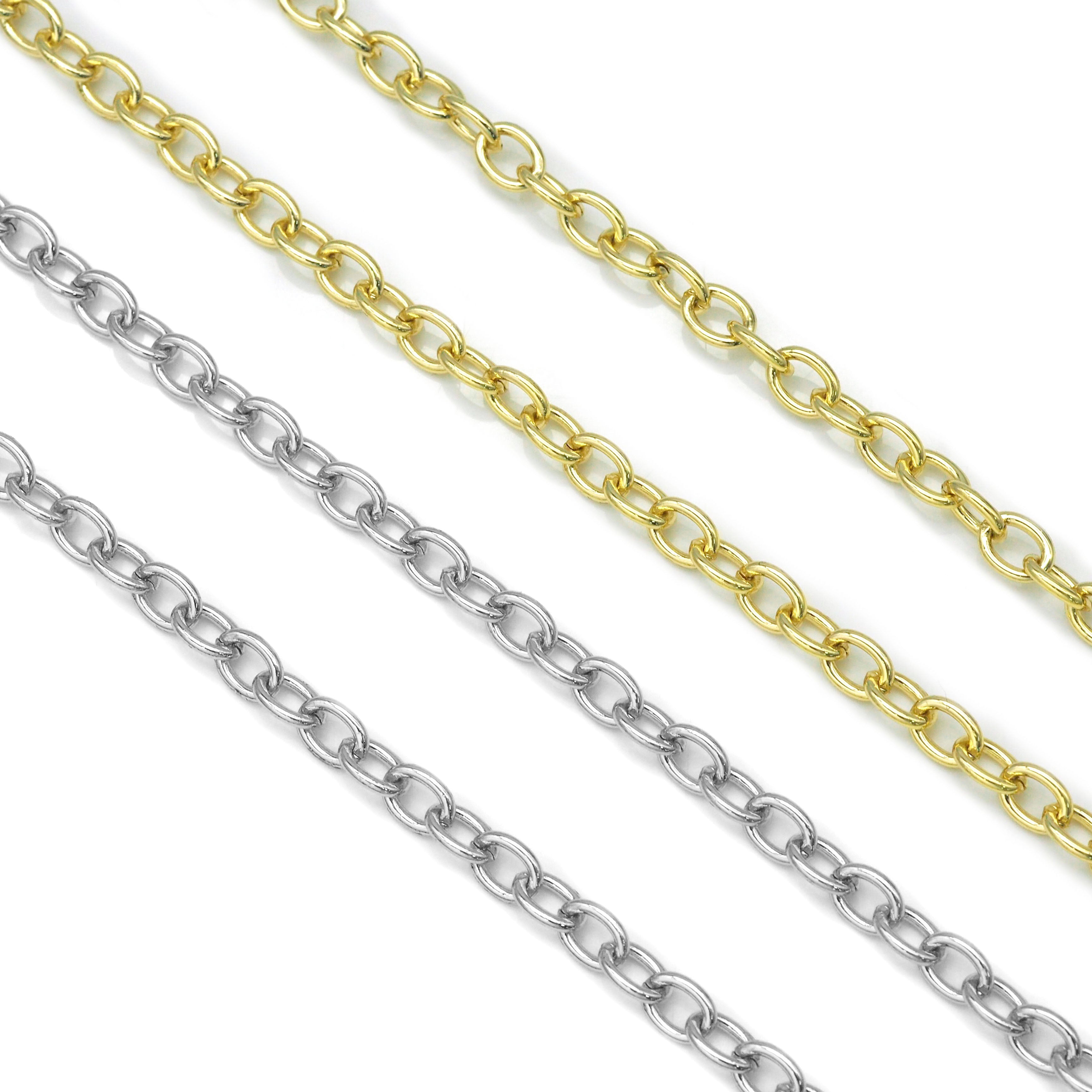 18K Gold Filled Oval Link chain, sku#LS05