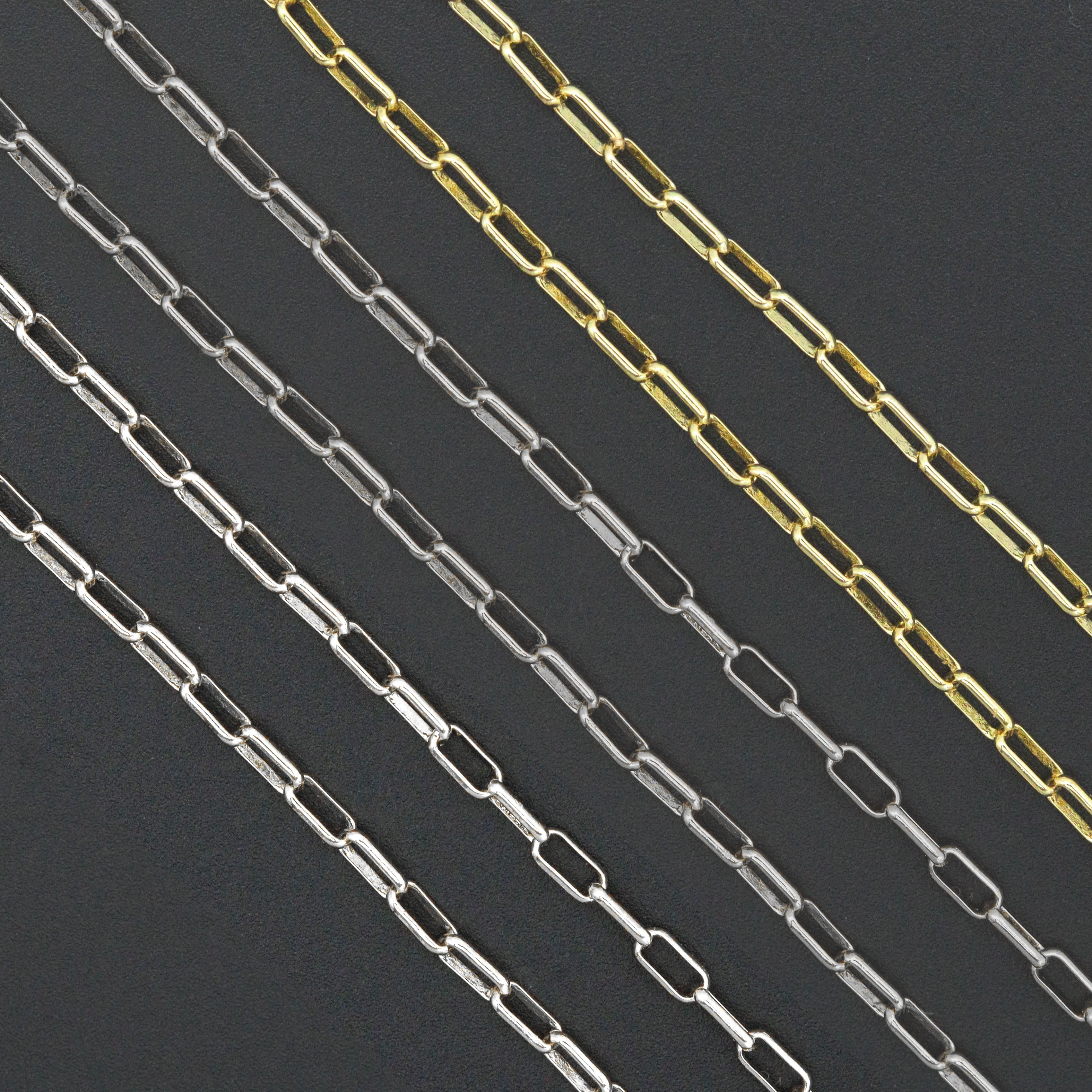 Thin Paperclip Chain by yard, sku#LX811