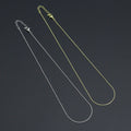 Gold Silver Thin box Link Chain Necklace , Sku#LX844