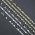Gold Silver hammered Oval Anchor Chain by Yard, LX908