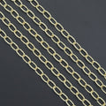 Stainless steel Hammered Oval Link Unfinished chain, LX910