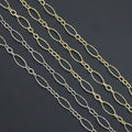 Wholesale Hammered mixed oval shape chain by Yard, sku#LX912