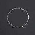 Silver Dainty Paperclip Tennis Chain Bracelet, Sku#LX960