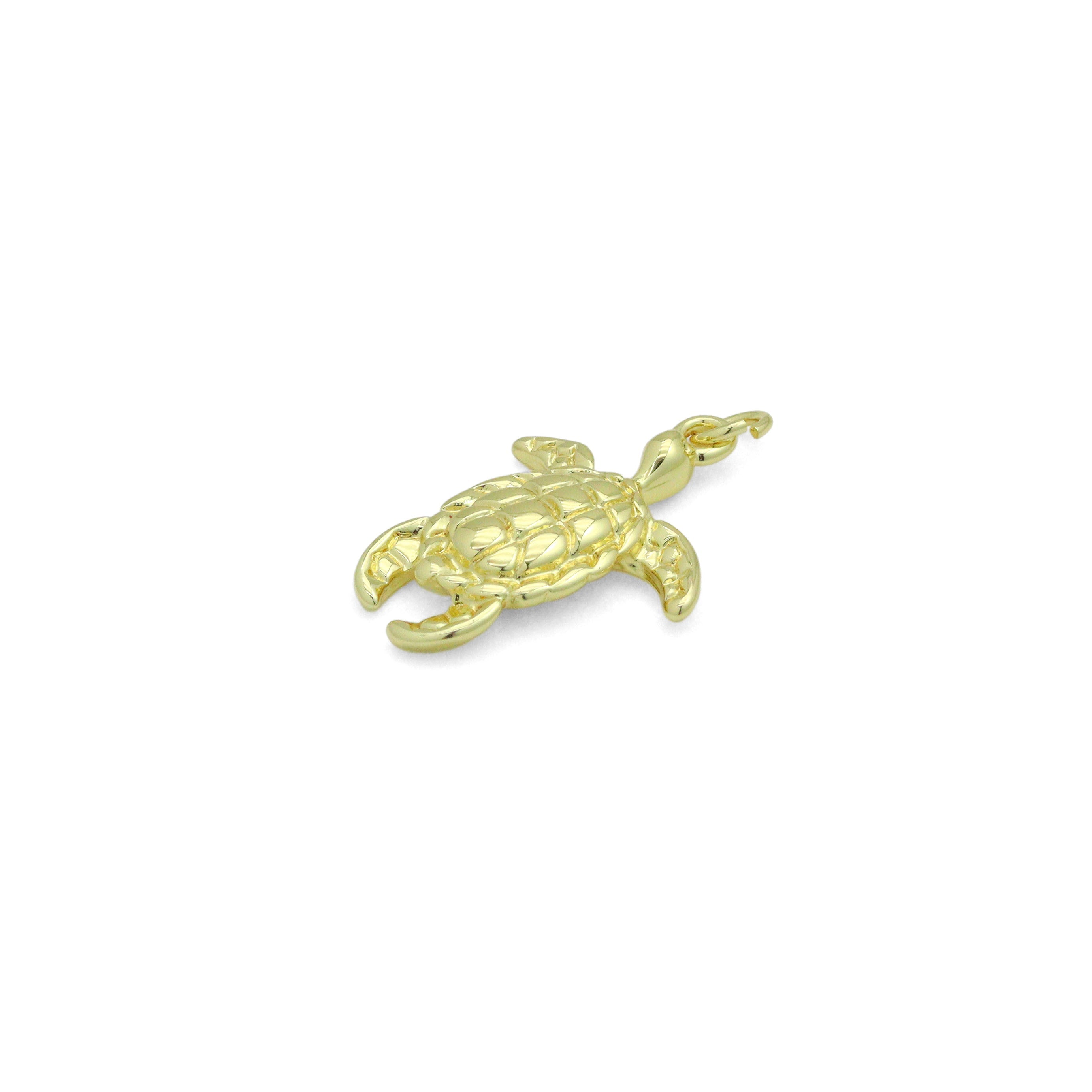 Gold Turtle Charm,Tortoise Charm Pendant, Sku#LX968