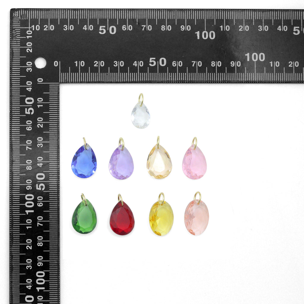 Aurora Drops Collection, Oval Drop Shape Pendant charm, Stone charm, Sku#LX969