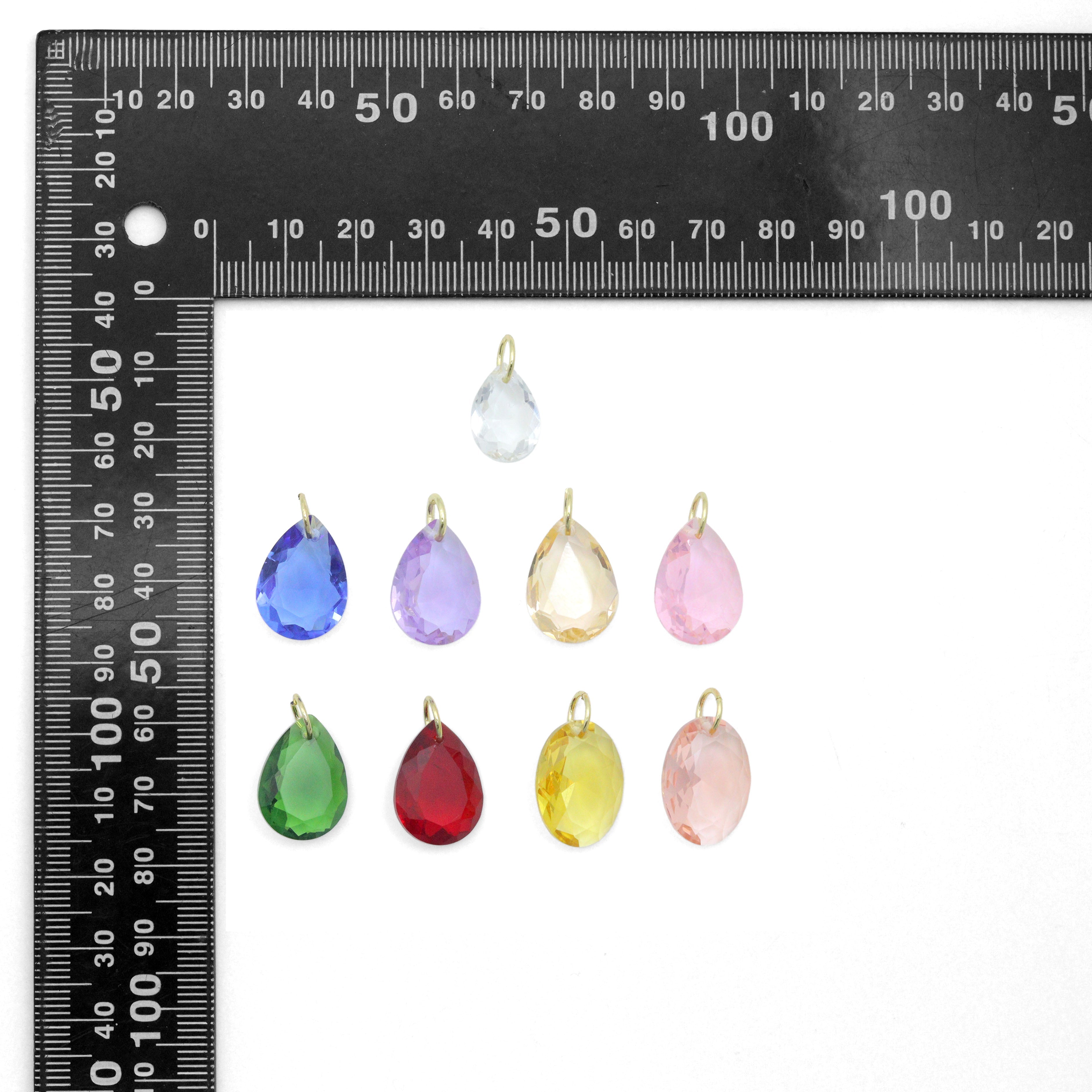 Aurora Drops Collection, Oval Drop Shape Pendant charm, Stone charm, Sku#LX969