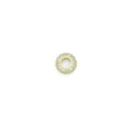 Clear CZ Gold Large Hole Round Spacer Beads Charm Pendant, Sku#LX975