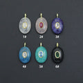 Natural Gemstone Charm Pendant-Quartz, Rose Quartz, Lapis, Blue Apatite, Sku#LY32