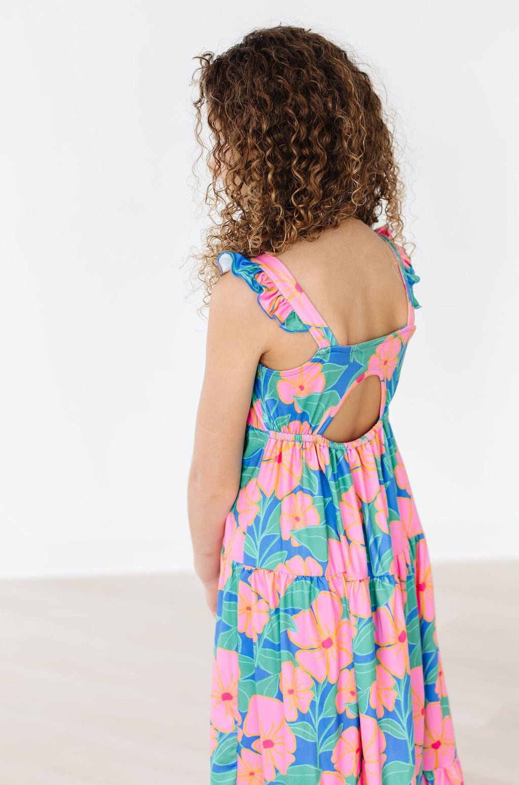 Robe longue à volants Luau à imprimé floral
