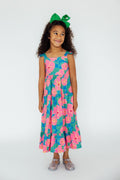 Robe longue à volants Luau à imprimé floral