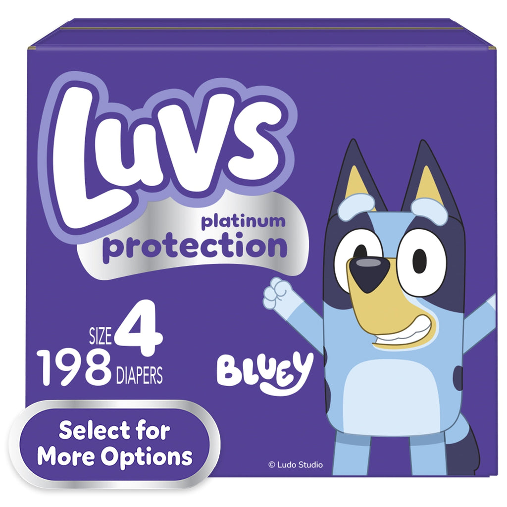 Couches pour bébés Luvs Platinum Protection, taille 4, 198 unités