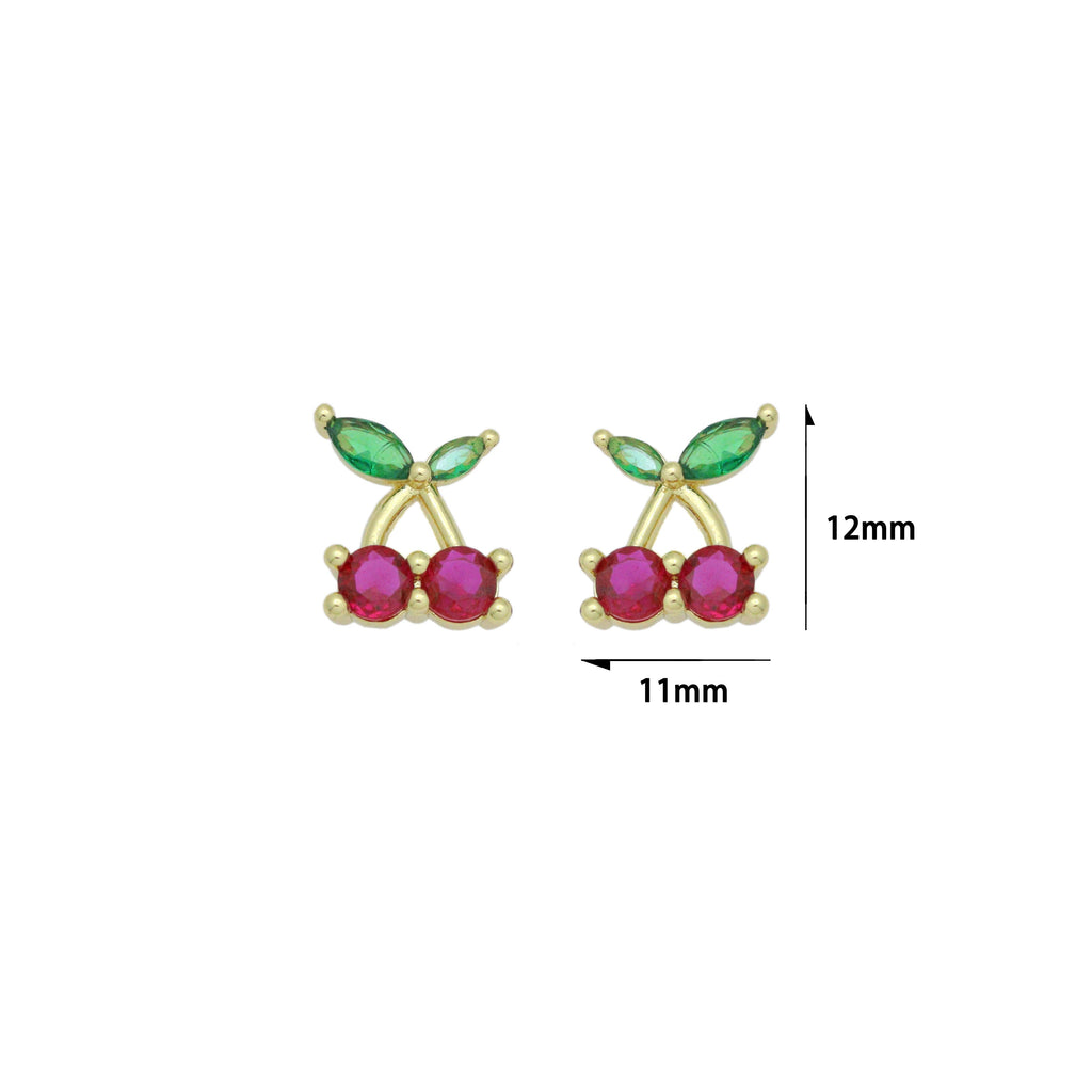 Cute Cherry Stud Earrings, Sku#ML66
