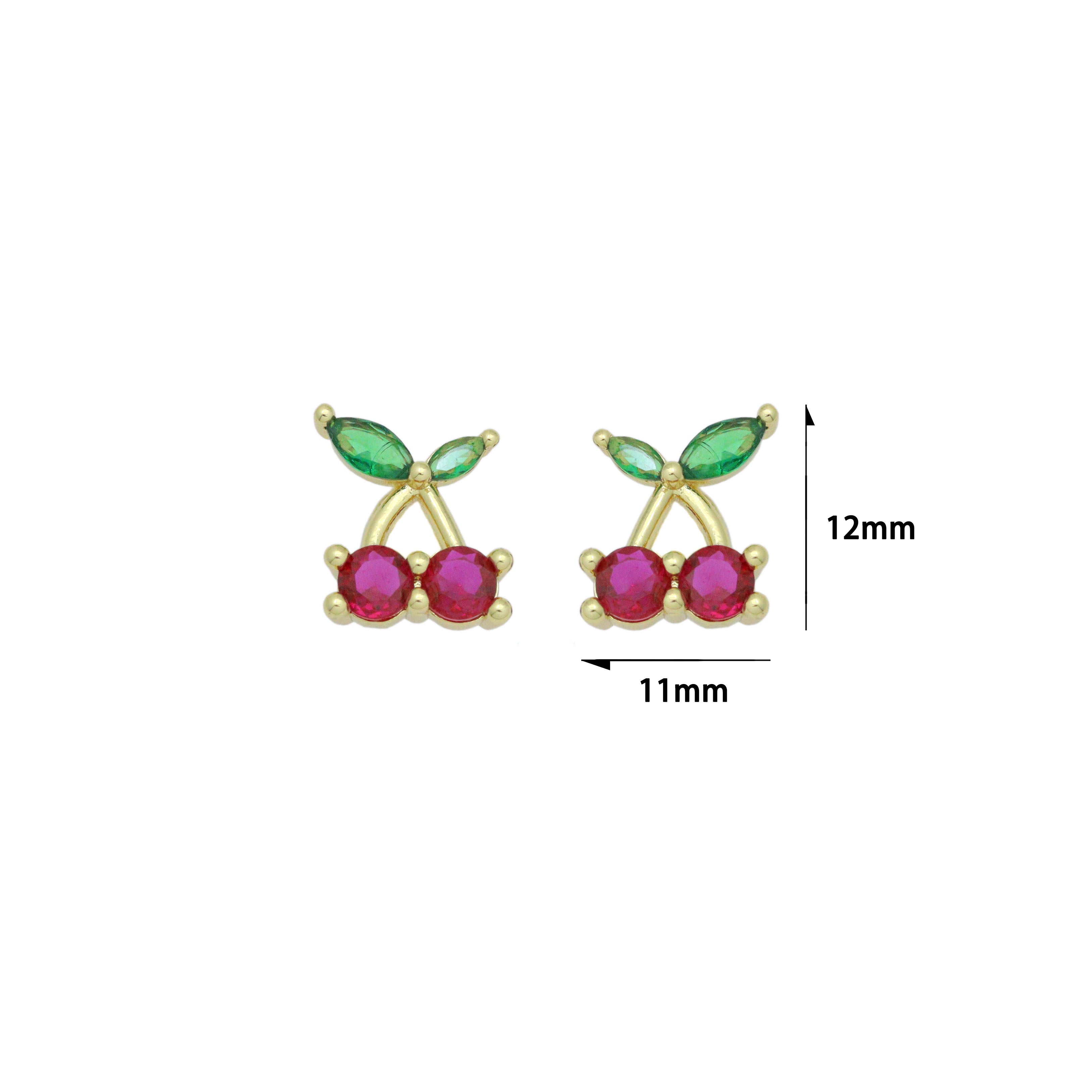 Cute Cherry Stud Earrings, Sku#ML66