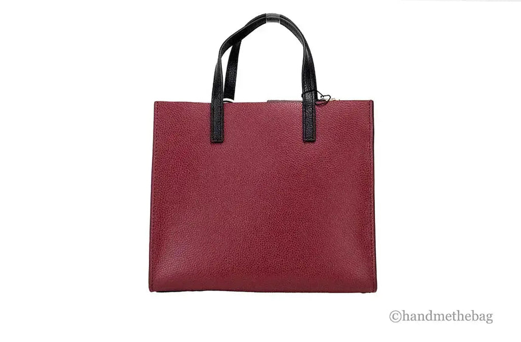 Marc Jacobs Grind Mini Leather Tote – Pomegranate Color block Crossbody Bag