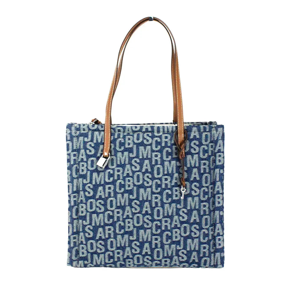 Marc Jacobs Le cabas en toile denim délavé The Washed Monogram Grind