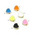 Enamel Colorful Heart Spacer Beads, Heart beads, Pink Turquoise Black Yellow Enamel Jewelry,10mm,Sku#N59