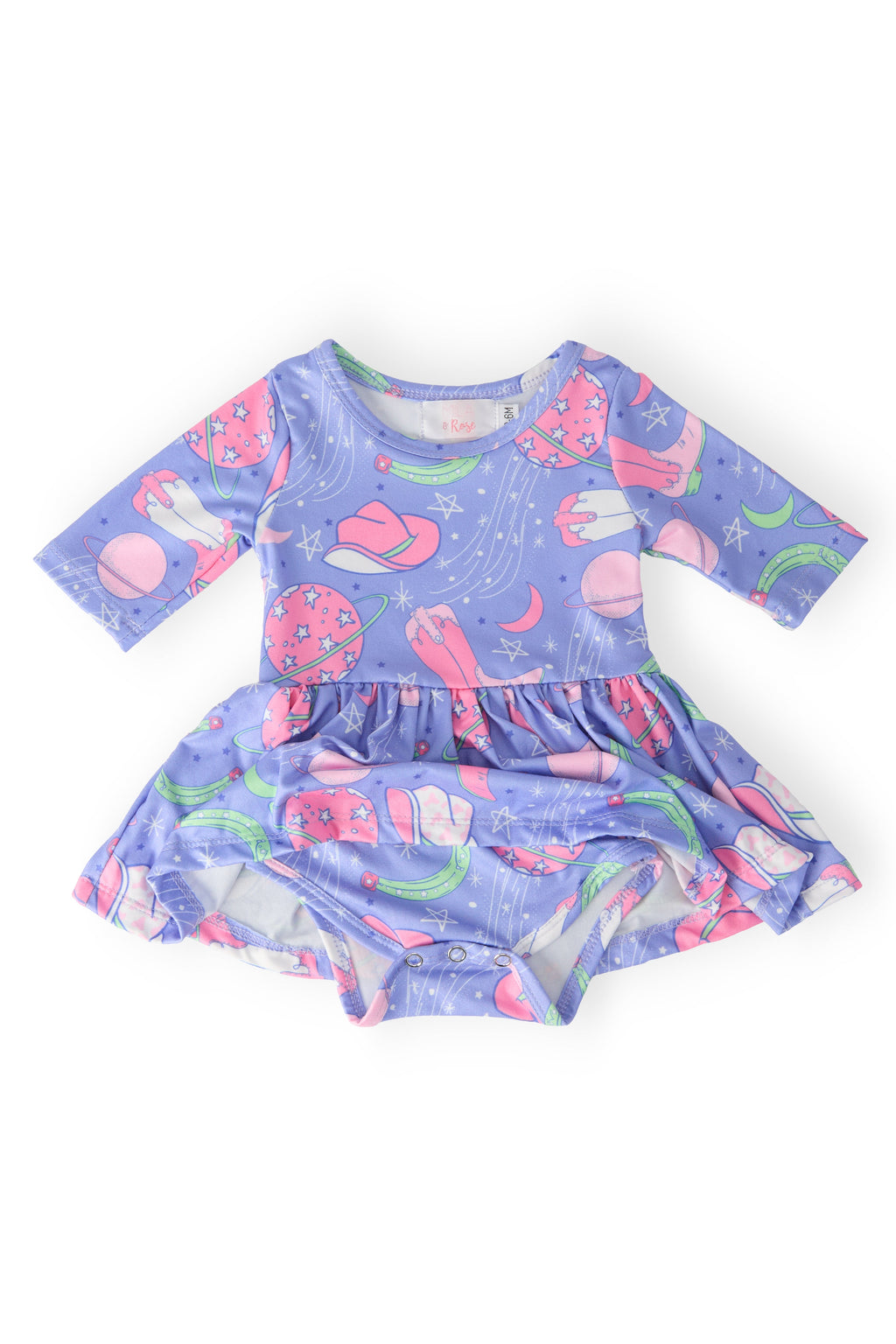 SOLDES Justaucorps virevoltant à manches 3/4 Neon Moon