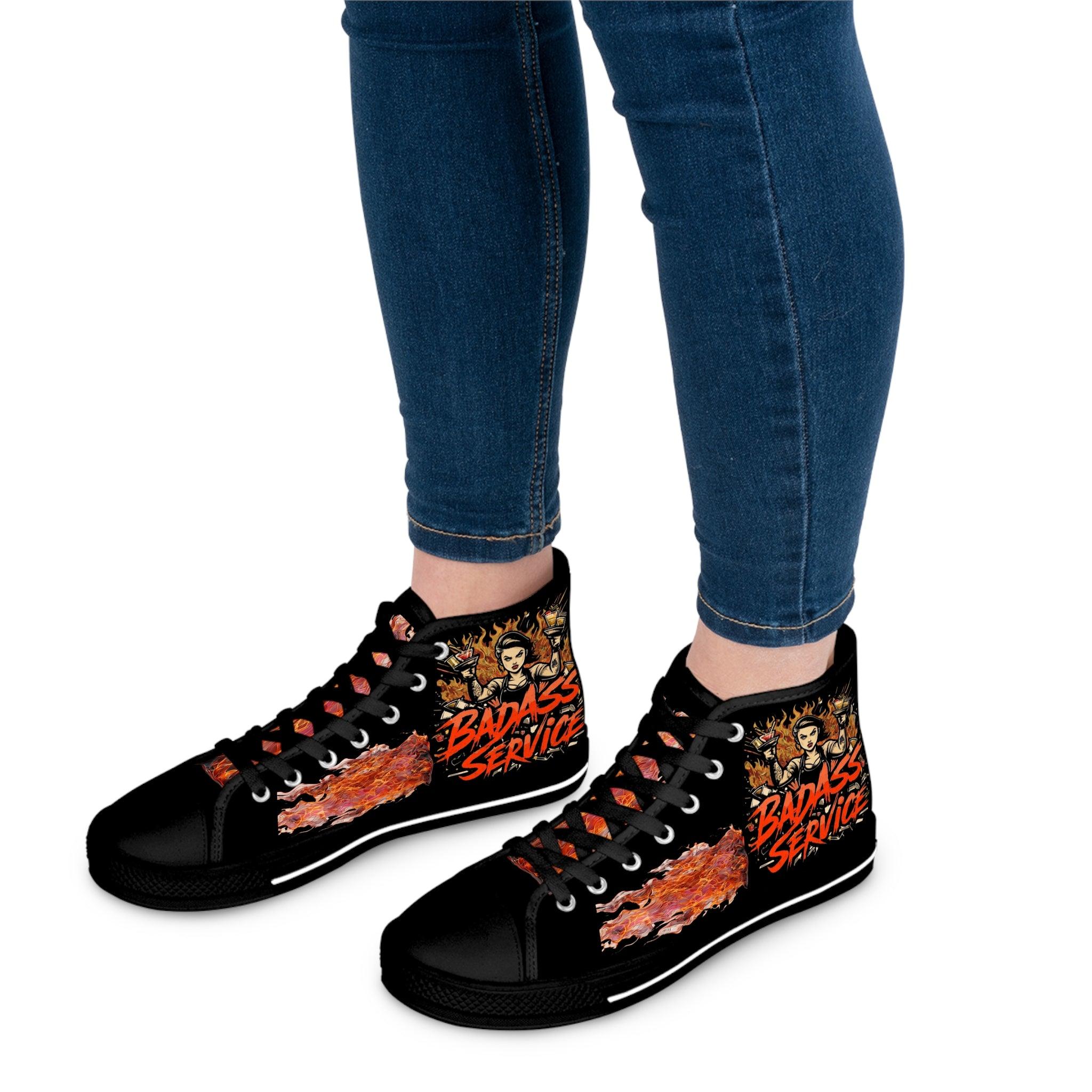 Baskets montantes noires Bad Ass Service pour femme