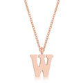 Elaina Stainless Steel W Initial Necklace