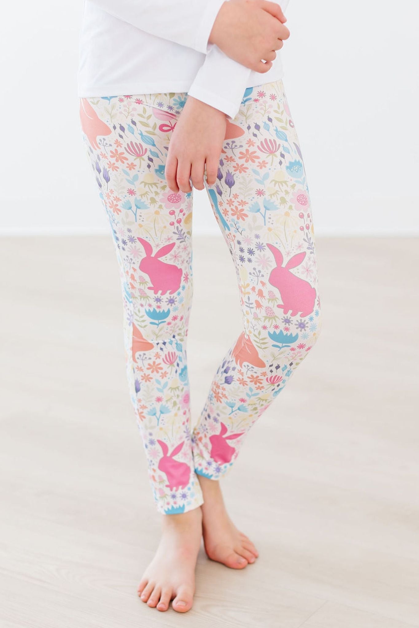 Legging Lapins Floraux Pastel