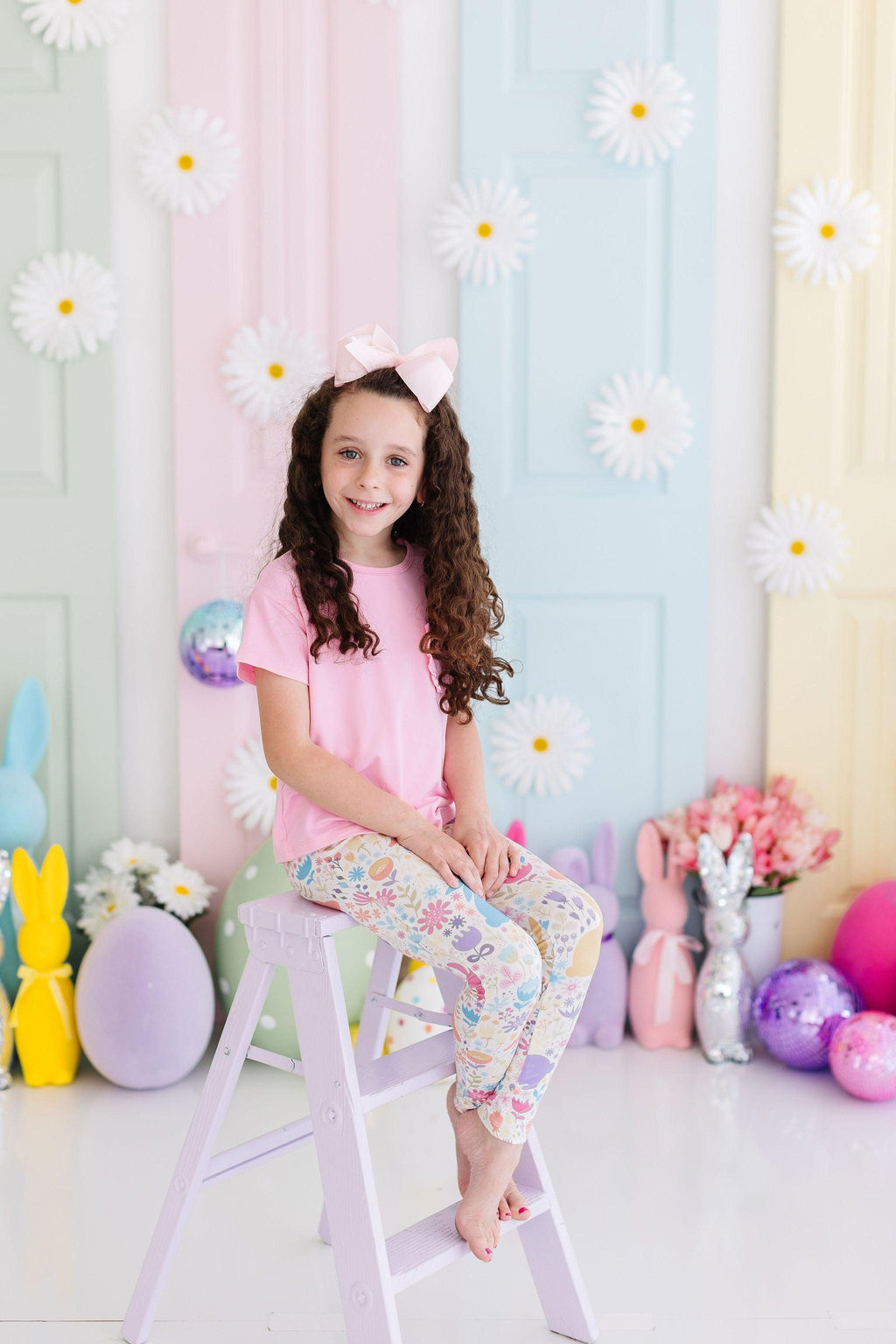 Legging Lapins Floraux Pastel