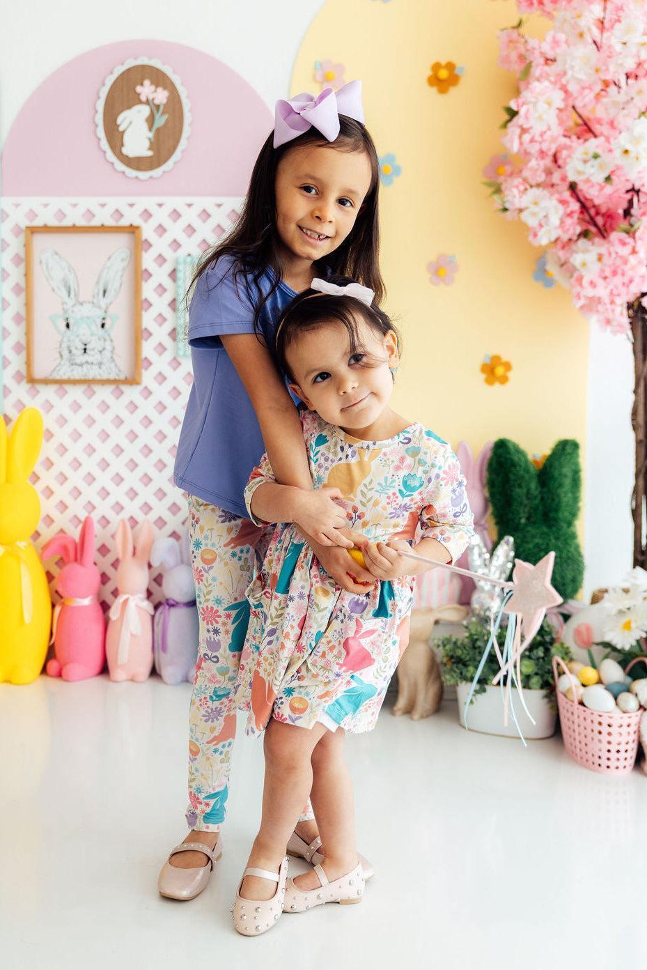 Legging Lapins Floraux Pastel