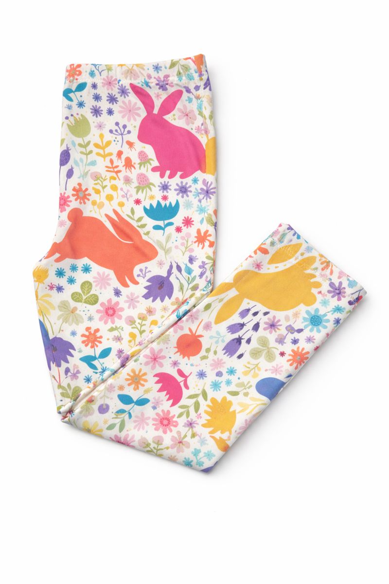 Legging Lapins Floraux Pastel
