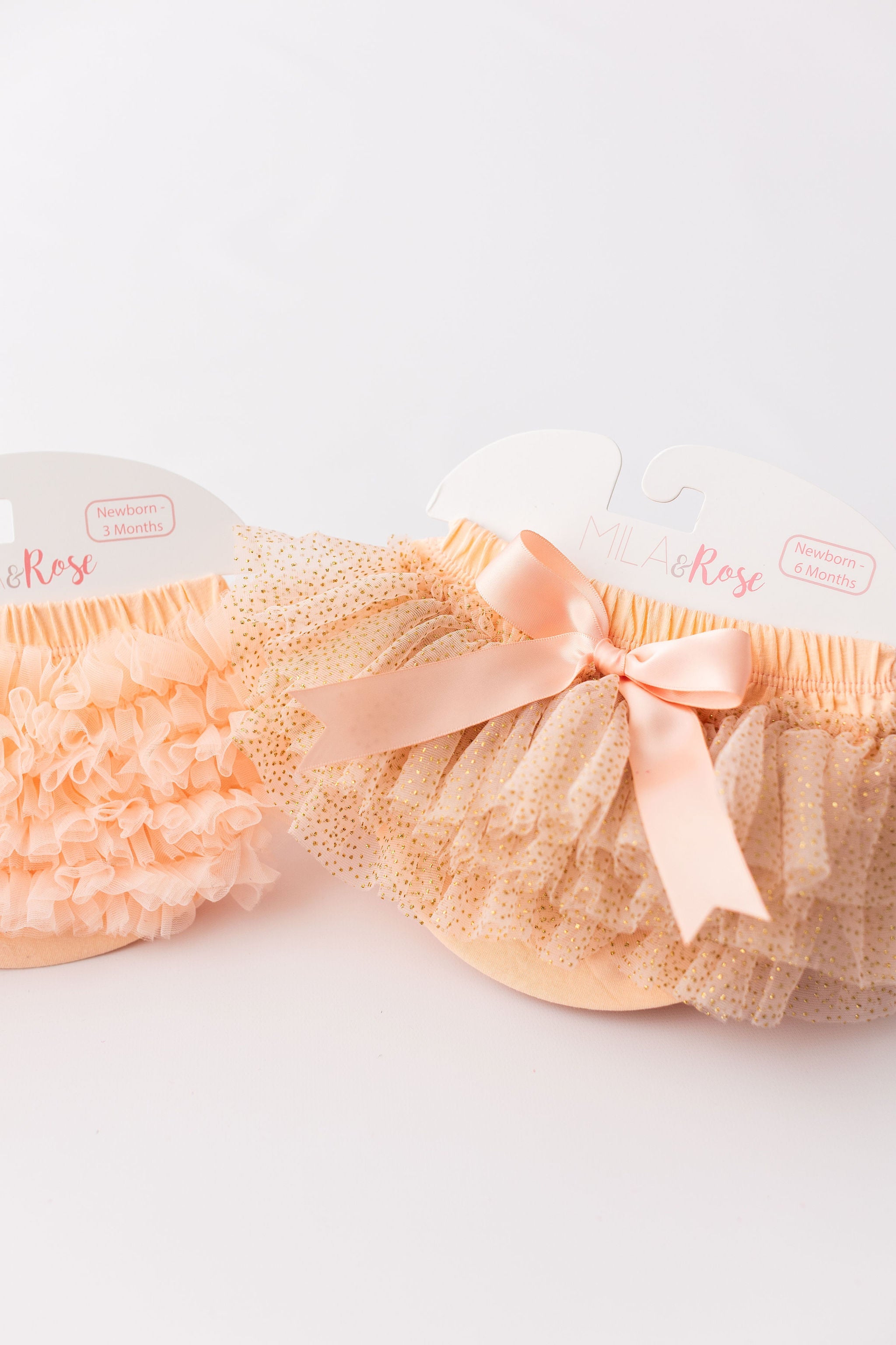 Cache-couches tutu pêche et paillettes dorées