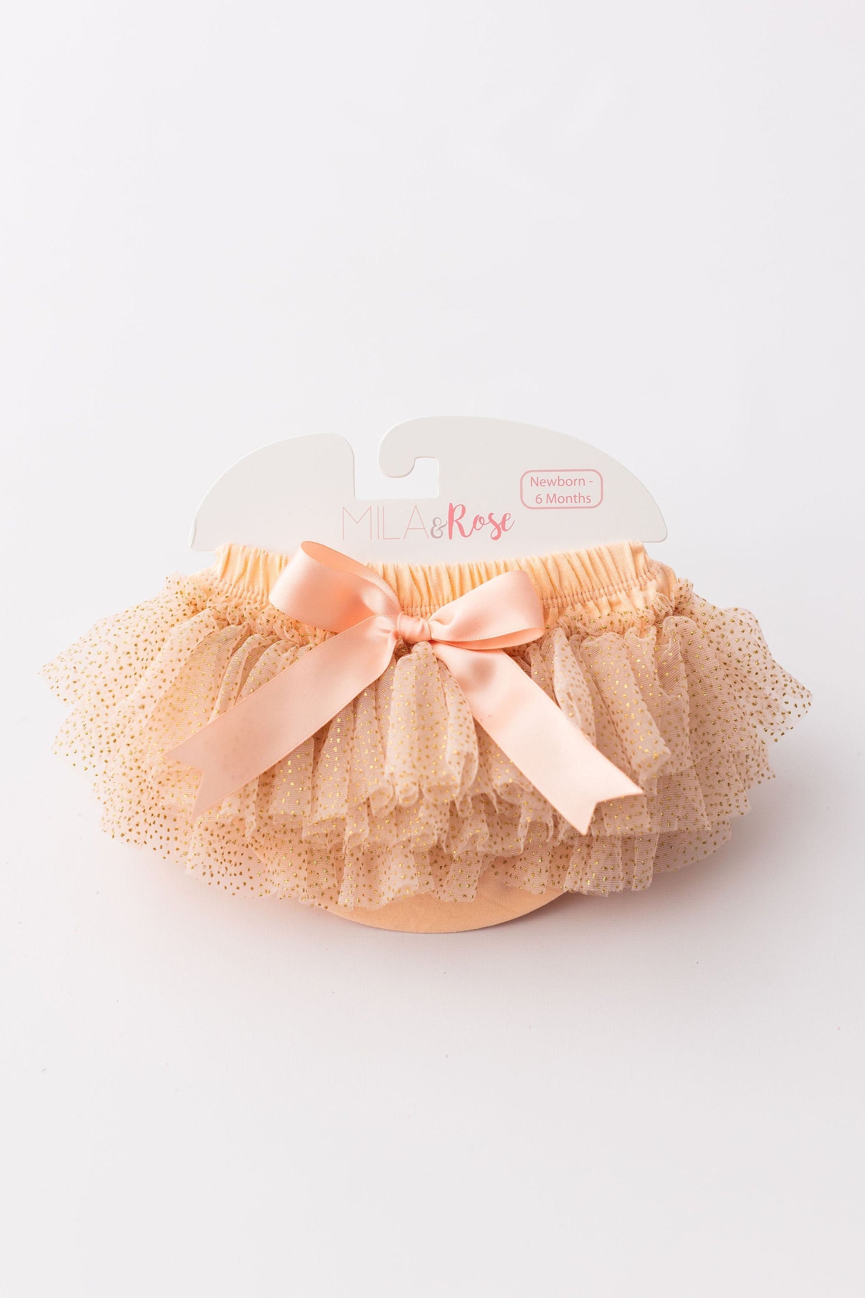 Cache-couches tutu pêche et paillettes dorées