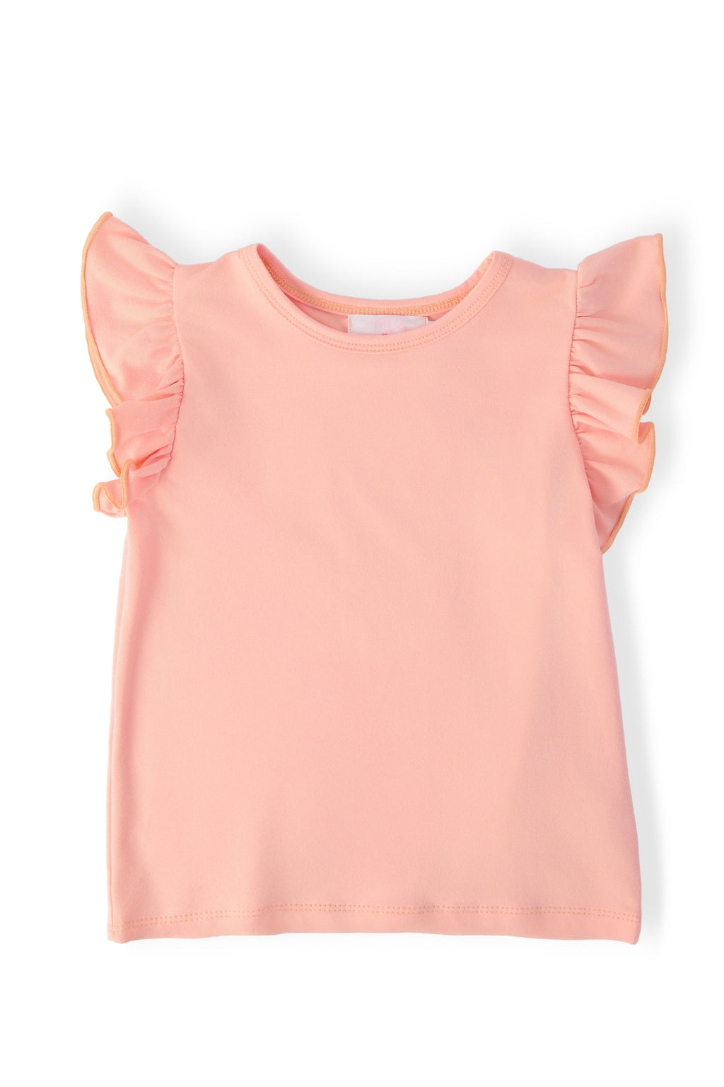 T-shirt à volants pêche P/E