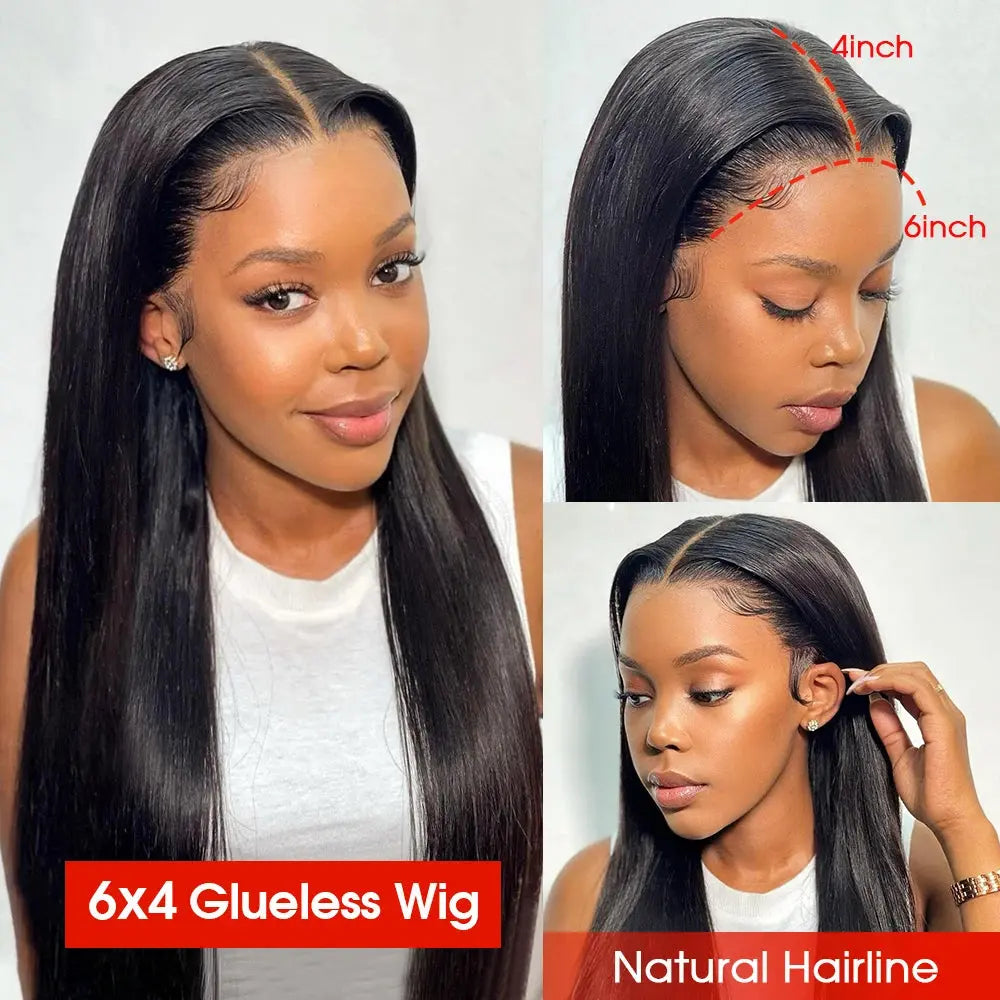Pré-coupée | Sans colle | Lisse | Sans colle | Cheveux humains | Brésiliens | Prête à porter | Pré-épilée