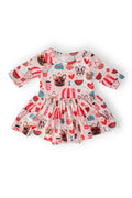 Body bébé tourniquet 3/4 manches « Puppy Love »