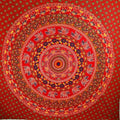 Red Elephant And Camel Mandala Tapestry Wall Hanging