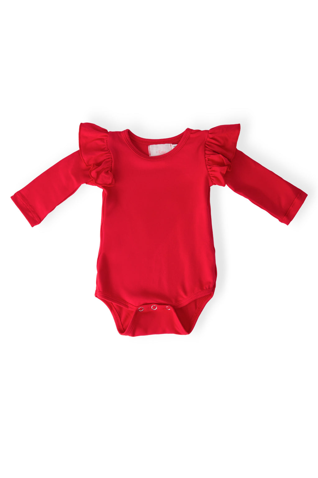 Body manches longues à volants rouge