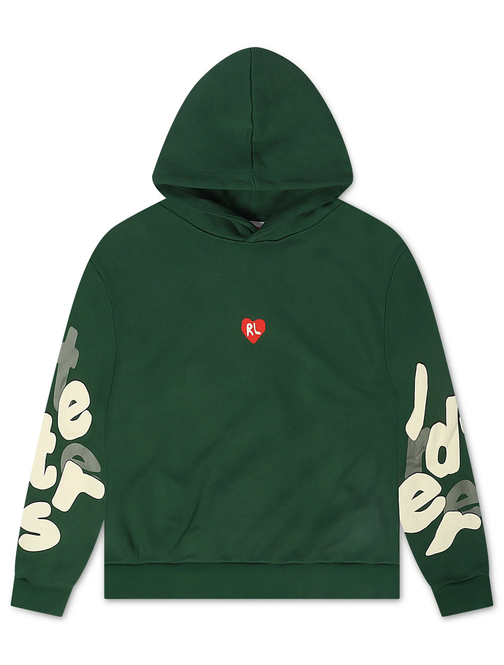Red Letters Copy Me Scattered Hoodie - Green