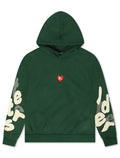 Red Letters Copy Me Scattered Hoodie - Green