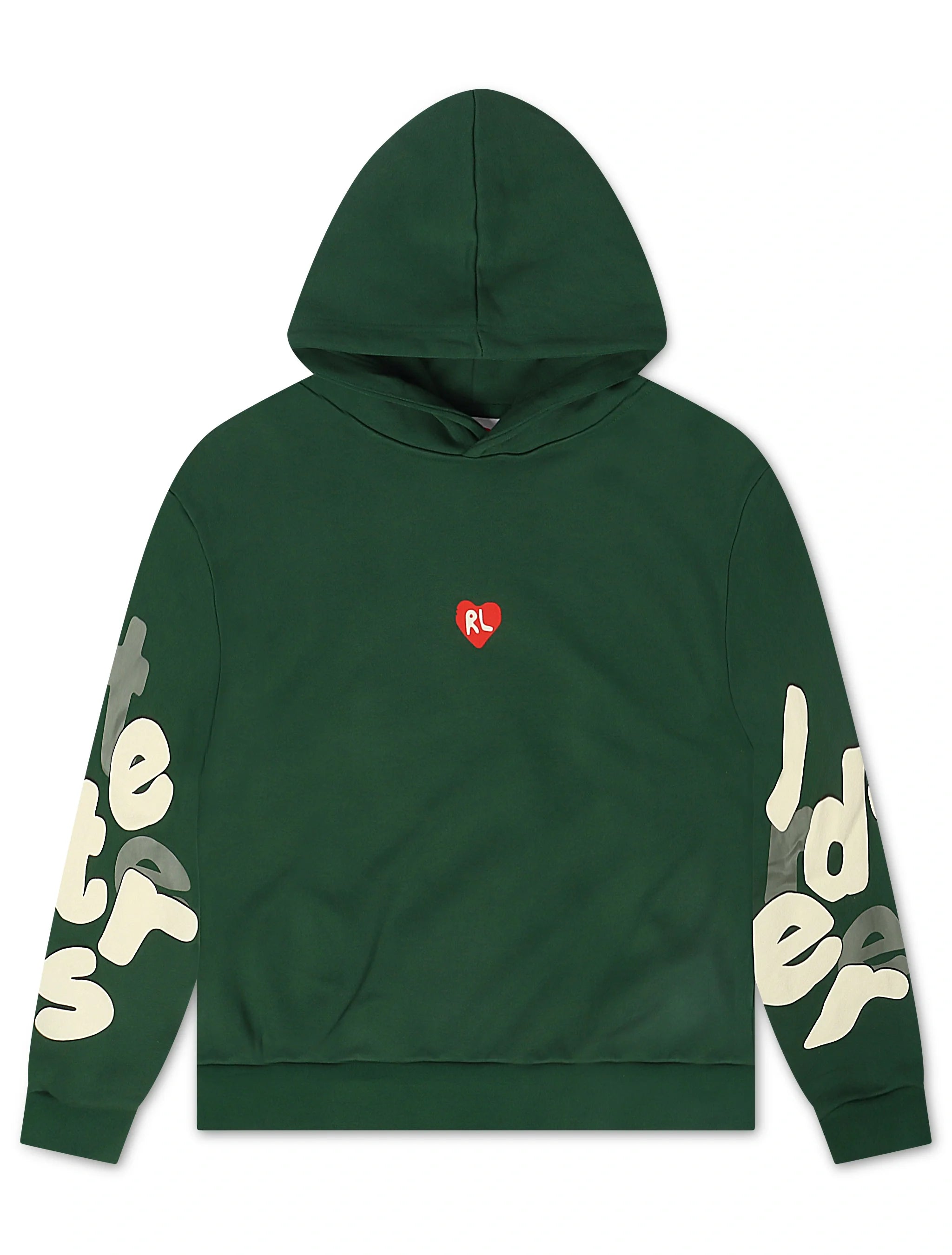 Red Letters Copy Me Scattered Hoodie - Green