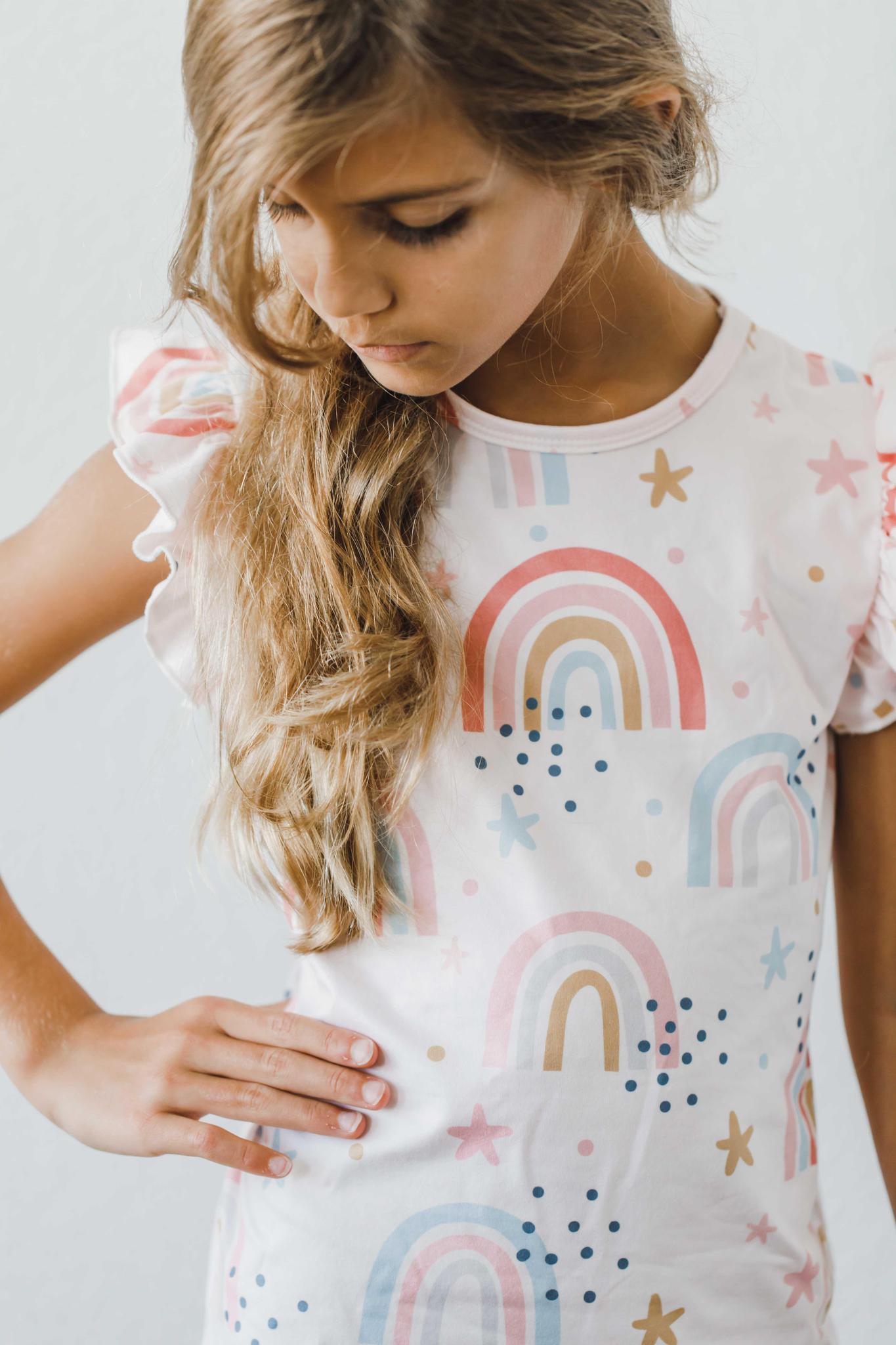 T-shirt à volants Over the Rainbow S/S