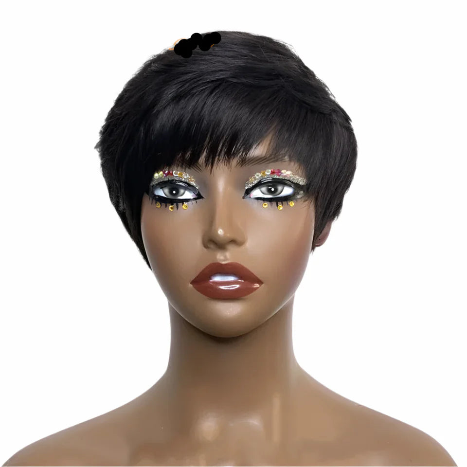 Perruque Lace Front Kinky Straight 13x4 | Sans colle | Cheveux Vierges Brésiliens | Pré-épilée avec Baby Hair