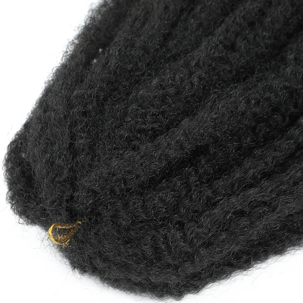 Cheveux à tresser Marley Twist 18" | Tresses au crochet | Extensions de cheveux crépus Afro Twist | Couleurs Ombré | 30 mèches/paquet