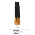 Cheveux au crochet Ombrés Souples de 20 Pouces (Dreadlocks) | Fausses locs Synthétiques Lisses pour Femmes Noires (Fibre Kanekalon)