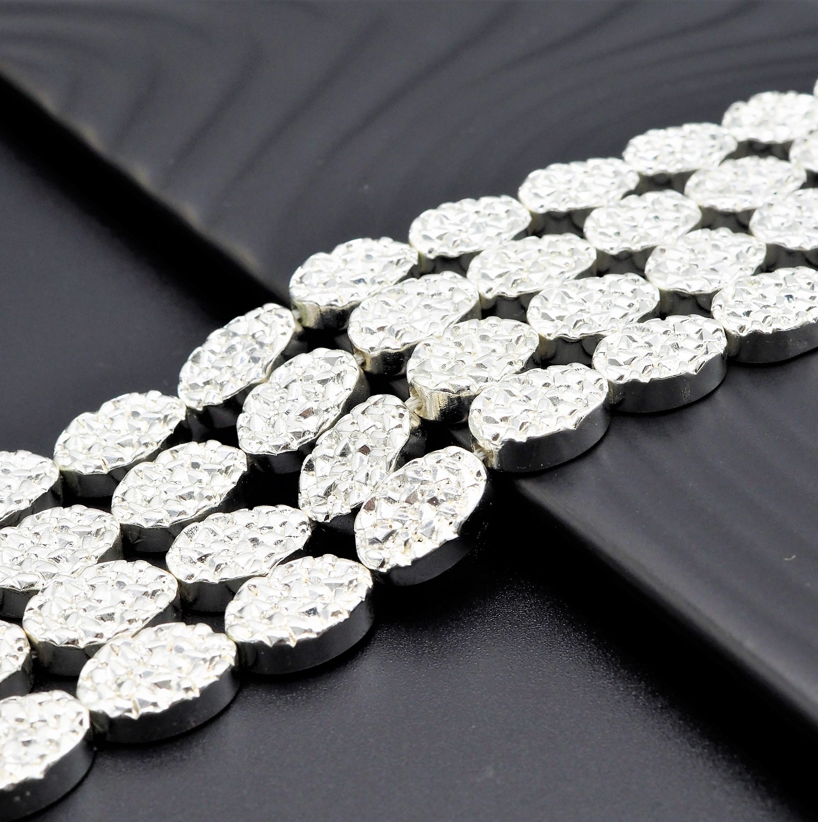 DRUZY Style natural Silver Hematite, S104