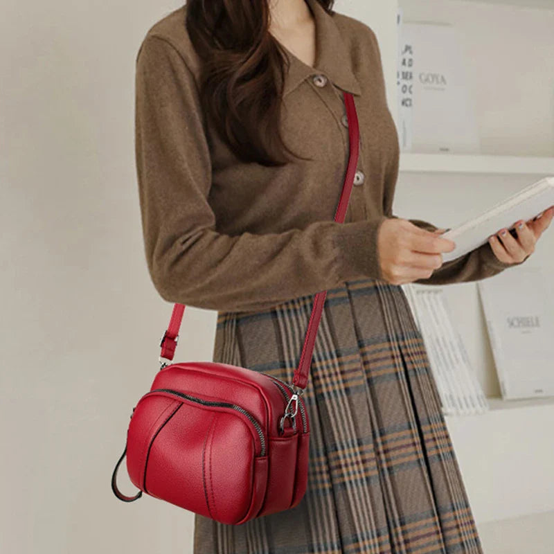 Sac bandoulière décontracté en cuir PU pour femme | Sac à main en coquillage (Petit sac messager à bandoulière de luxe pour femme)