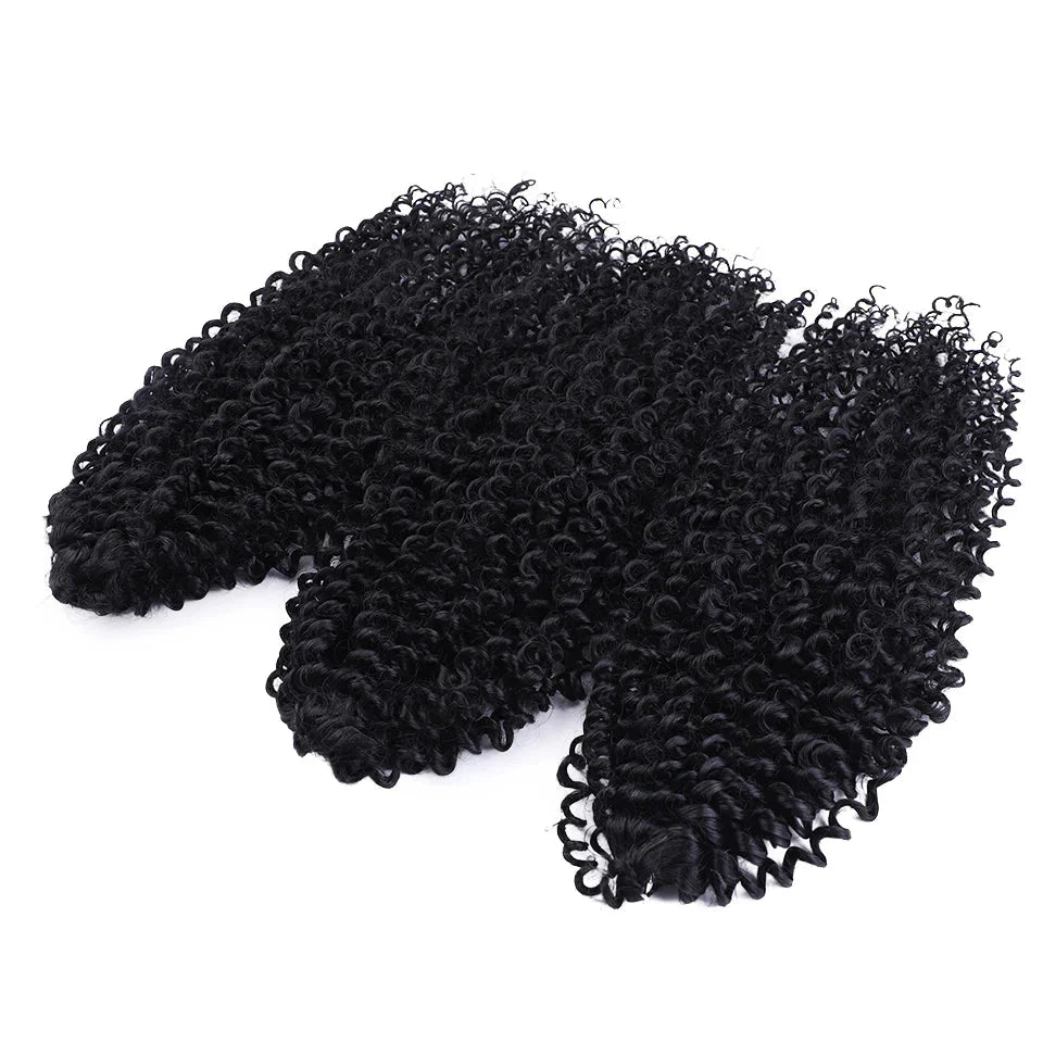 Cheveux au crochet bouclés afro crépus magiques de 18 po | Tresses torsadées Ombre Passion | 60 mèches/paquet | Résistant à la chaleur