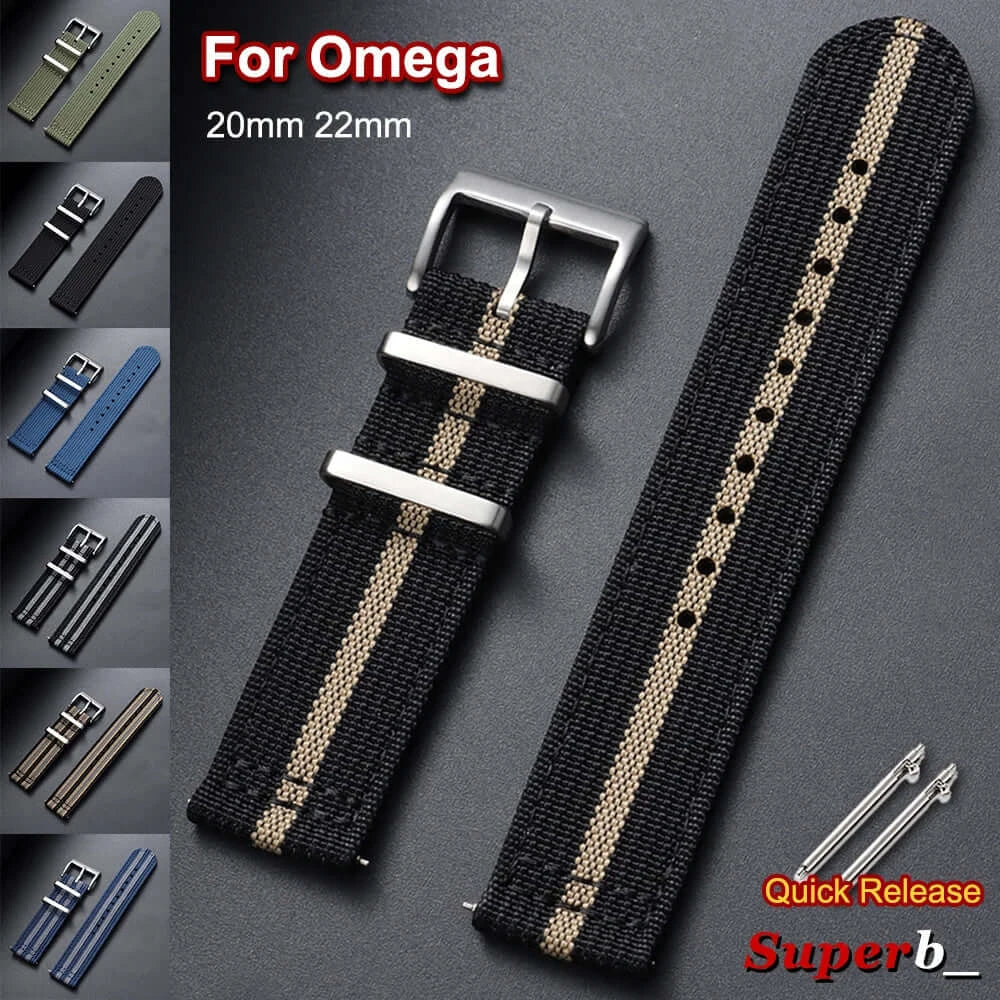 Amazfit Nylon Ribbed Watch Band Quick Release Sport Strap For Smartwatch